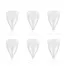 Lot de 6 Verres à Vin Réutilisable Plastique 18cl Blanc-1
