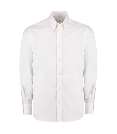 Kustom Kit Mens Tailored Fit Long Sleeved Business Shirt (White) - UTBC600