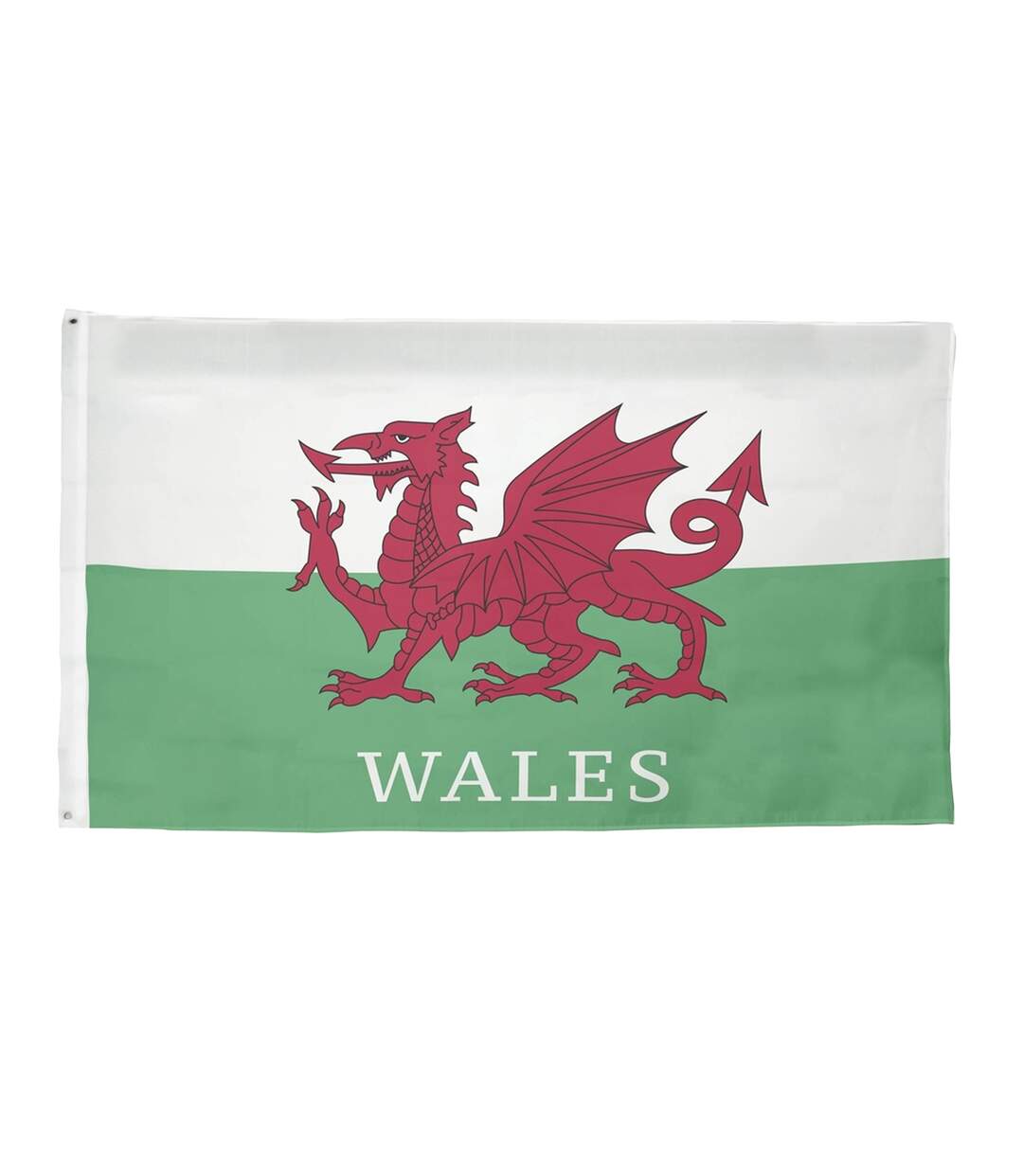 Flag one size green/white Wales Cymru-1