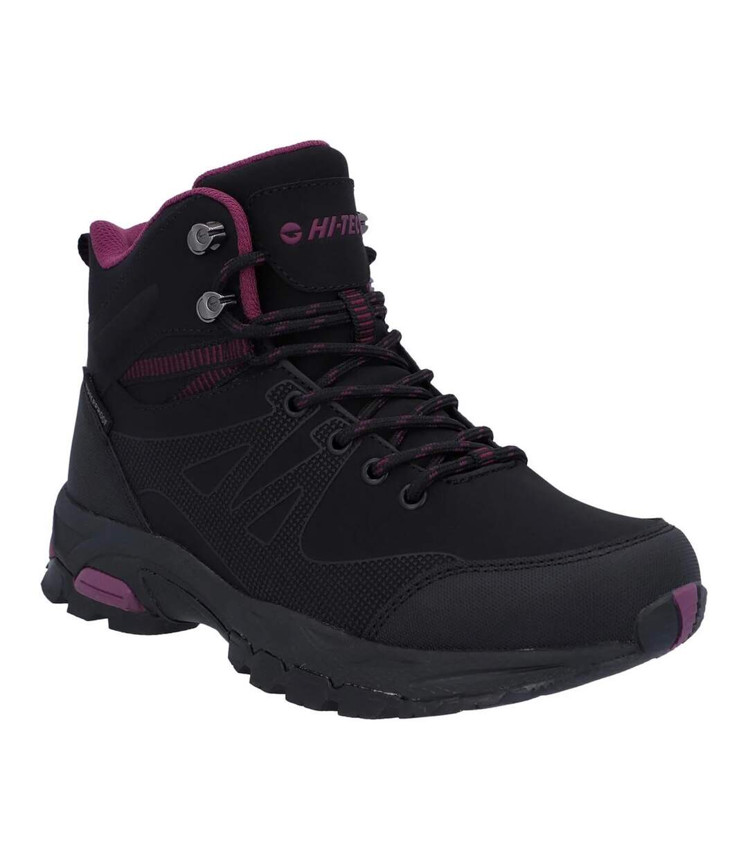 Chaussures Montantes De Marche Jackdaw Femme Noir Bordeaux Hi-Tec-4