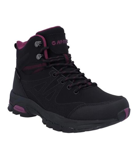 Chaussures Montantes De Marche Jackdaw Femme Noir Bordeaux Hi-Tec