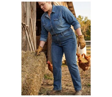 Jean Taille Haute Femme Bleu Stone Stretch & Confort Mayflower