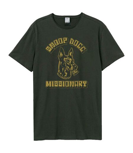 T-shirt Motif/style Snoop Dogg Missionary Adulte Charbon Amplified