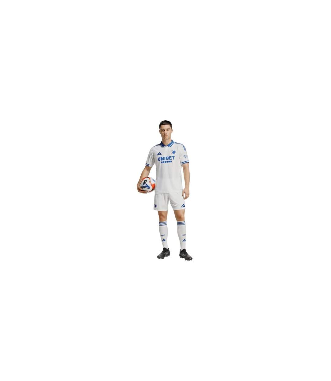 Mens 2025/2026 F.c. Copenhagen Home Shirt White Blue Adidas-1