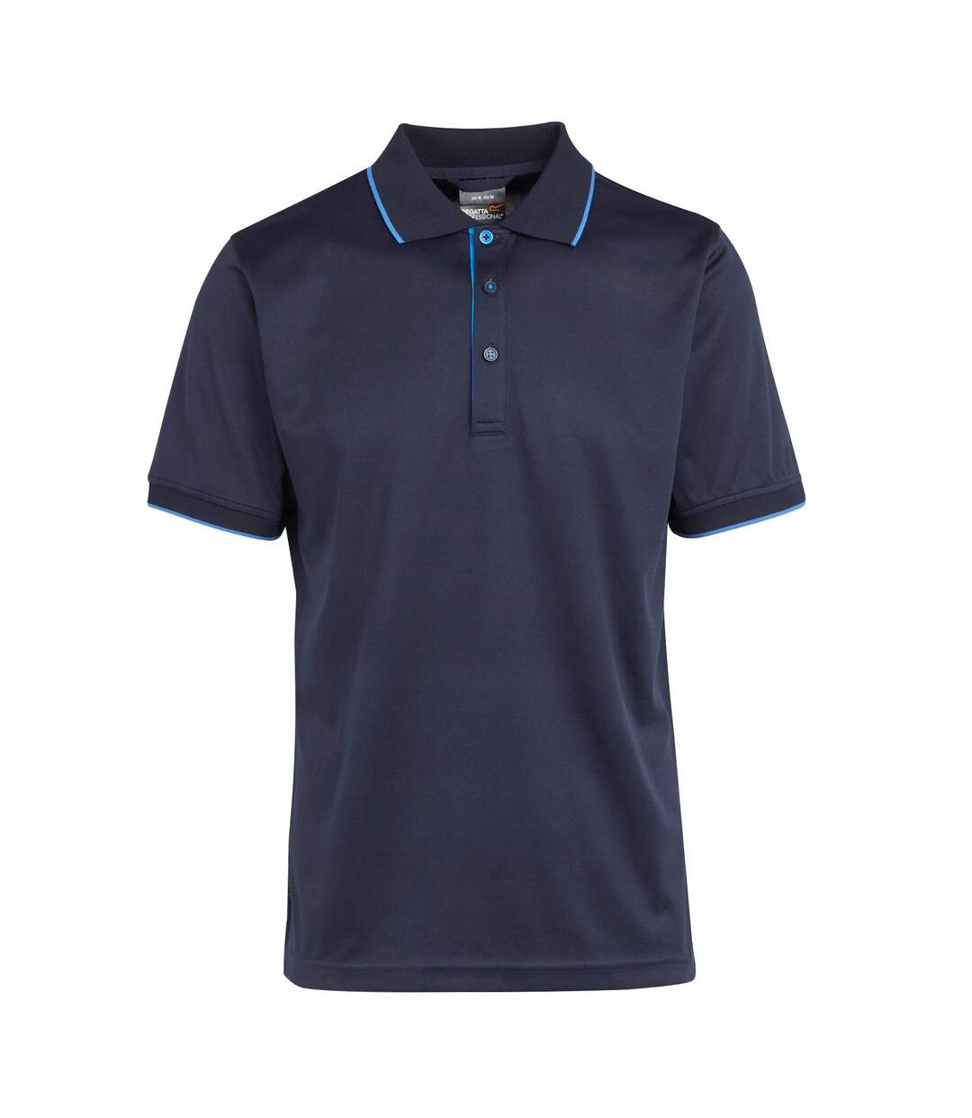 Polo Manches Courtes Motif/style Détail Contrasté Navigate Homme Bleu Bleu Marine Foncé Regatta Professional-2