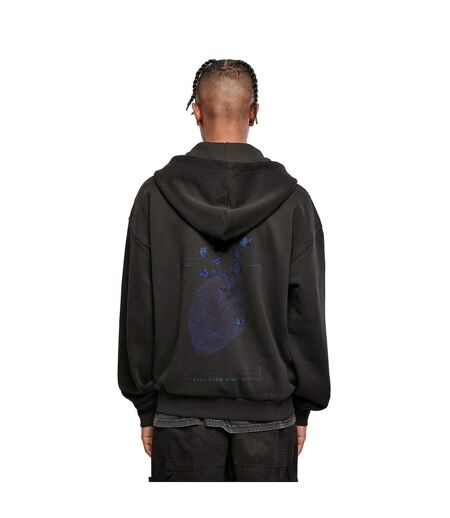 Sweat À Capuche Motif/style Tête Quadrillé Homme Noir Mister Tee