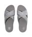 Womens/ladies Criss-cross Glitter Sliders Silver FitFlop-3