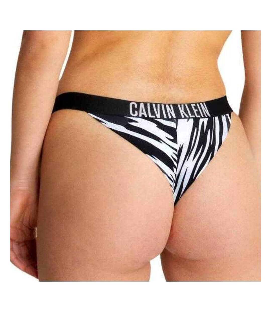 Bas De Maillot De Bain Motif/style Imprimé Zèbre Femme Blanc Noir Calvin Klein-2