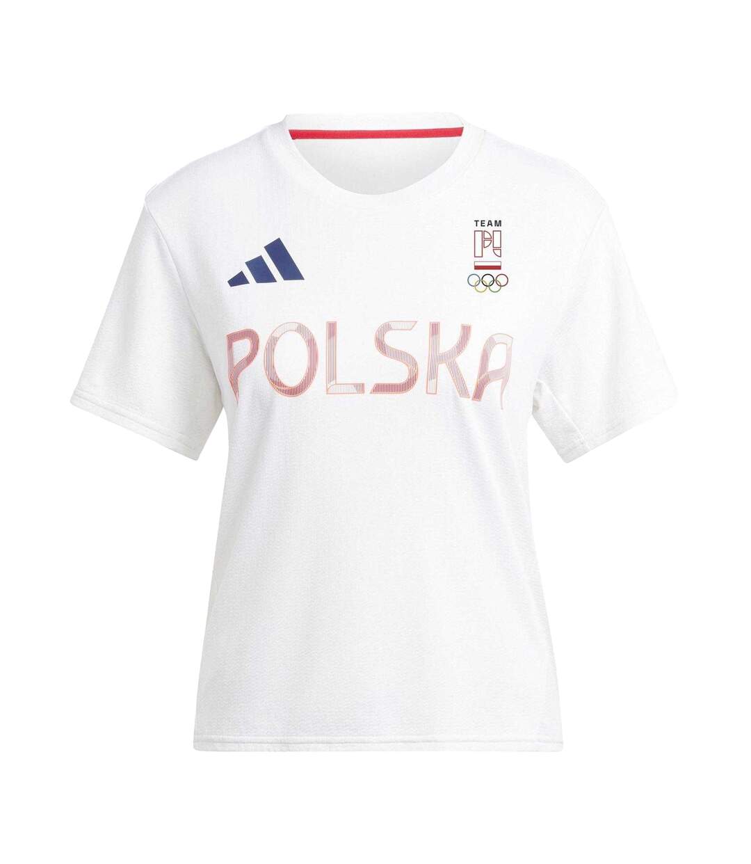 Womens/ladies Olympic Poland T-shirt White Adidas-3