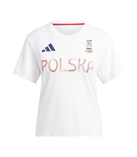 Womens/ladies Olympic Poland T-shirt White Adidas