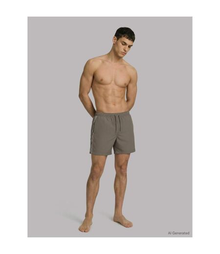 Short De Bain Motif/style Logo Homme Vert Lichen Foncé Calvin Klein