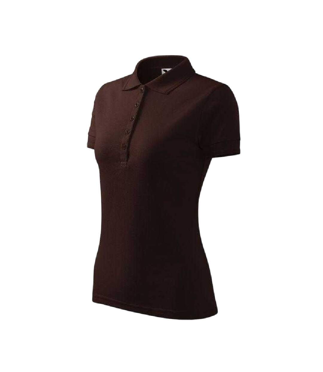 Womens/ladies Pique Polo Shirt Brown Malfini-4