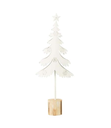 Sapin de Noël Déco sur Pied Étoile 52cm Blanc