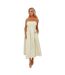 Robe Mi-longue Motif/style Floral Femme Vert De Gris Clair AX Paris-2