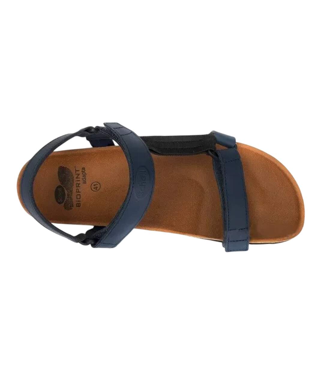Womens/ladies Heaven Ad Nubuck Flatform Sandals Navy Blue Scholl-3