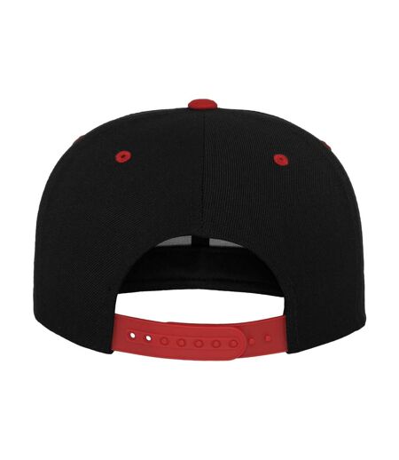 Casquette Ajustable Classic Noir Rouge Yupoong