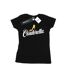 Disney T-shirt en coton avec logo de la chaussure de Cendrillon pour femmes/femmes (Noir) - UTBI16133-1