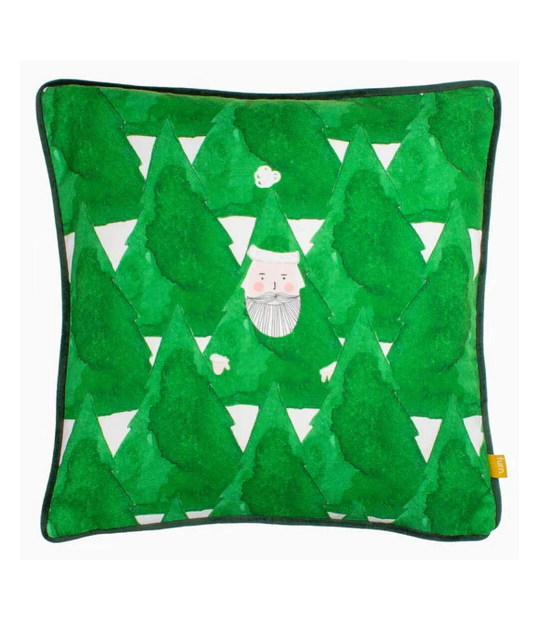 Hide + seek santa claus cushion cover 43cm x 43cm green/gold Furn