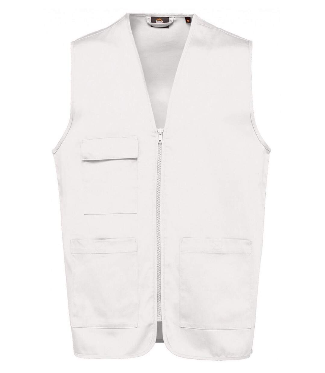 Gilet multipoches léger sans manches - Unisexe - WK608 - blanc