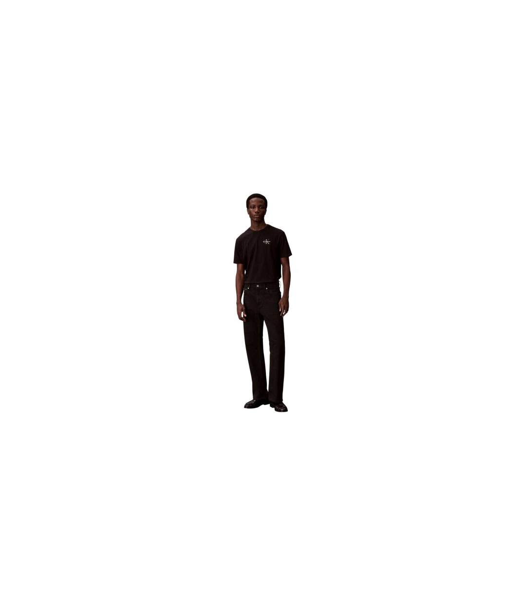 Mens Micro Logo T-shirt Black Calvin Klein-1