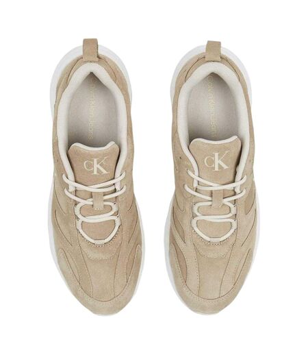 Baskets Motif/style Rétro Homme Beige Blanc Calvin Klein