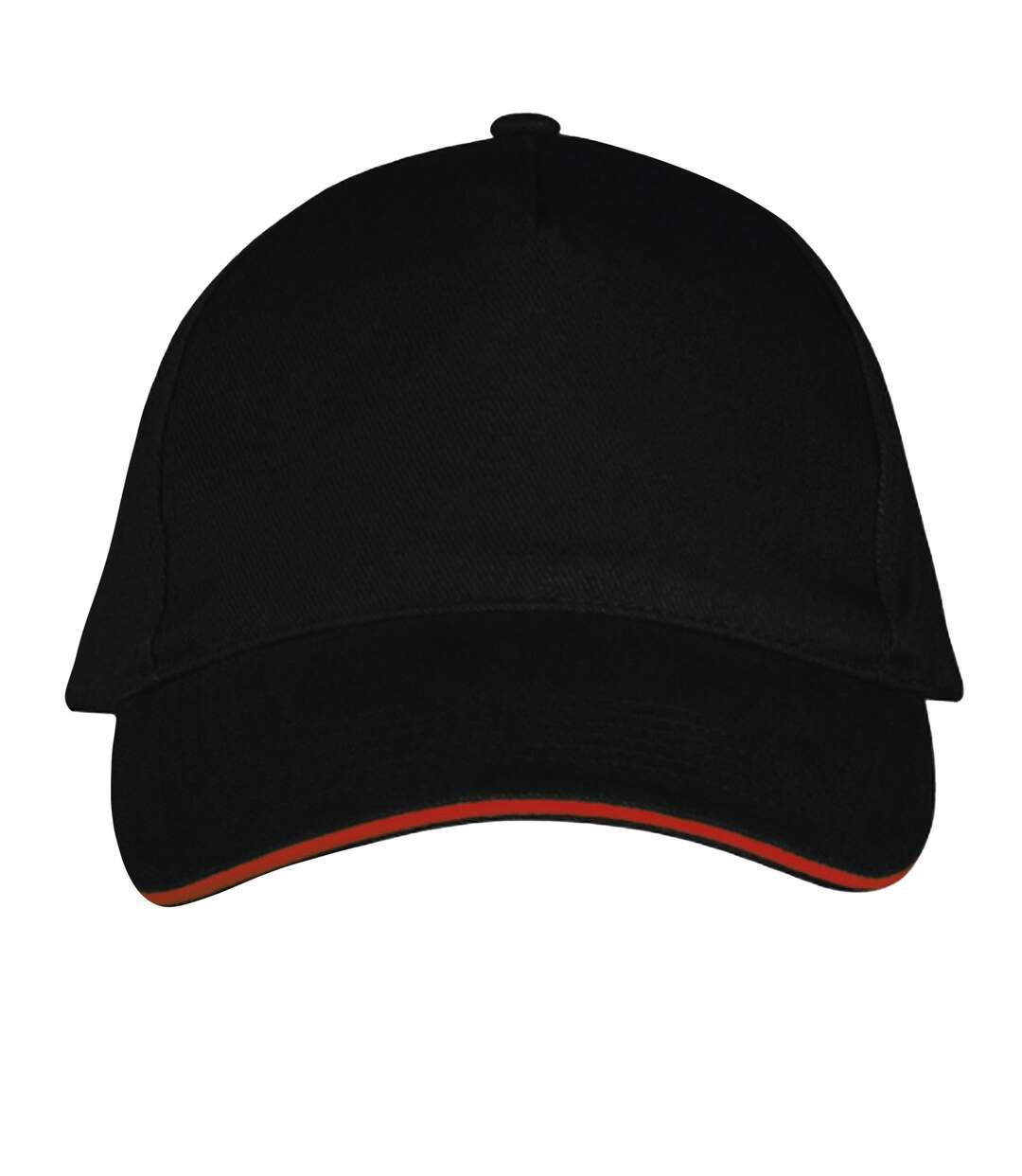 Casquette adulte unisexe noir/rouge SOLS