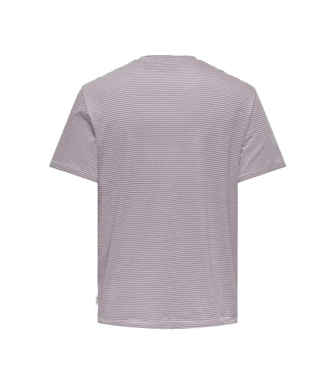 T-shirt Mauve Homme Only & Sons Onsbale - L