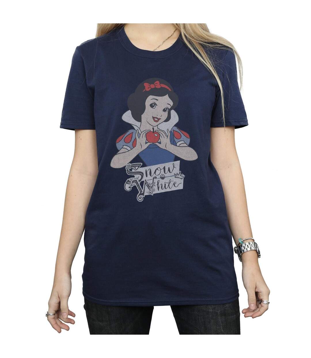 Disney Princess - T-shirt SNOW WHITE APPLE - Femme (Bleu marine) - UTBI42644-3