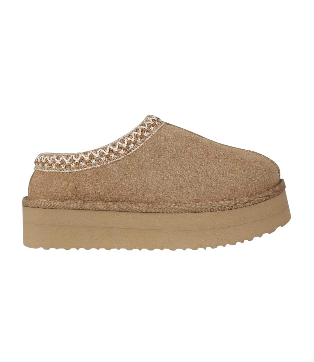 Womens/ladies Suede Platform Slippers Sand Jack Wills-1