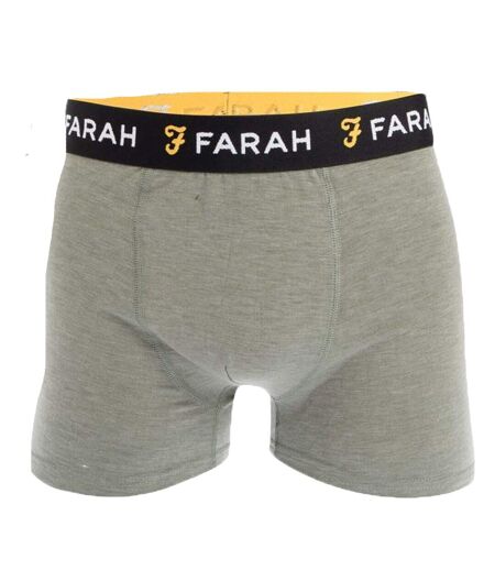 Pack Of 5  Mens Ronson Boxer Shorts  Olive Black Light Grey Dark Grey Farah