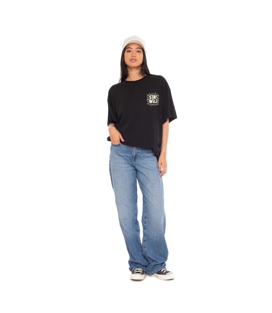 T-shirt femme col rond avec imprimé devant et dos pailletée Tiger Vondutch-5