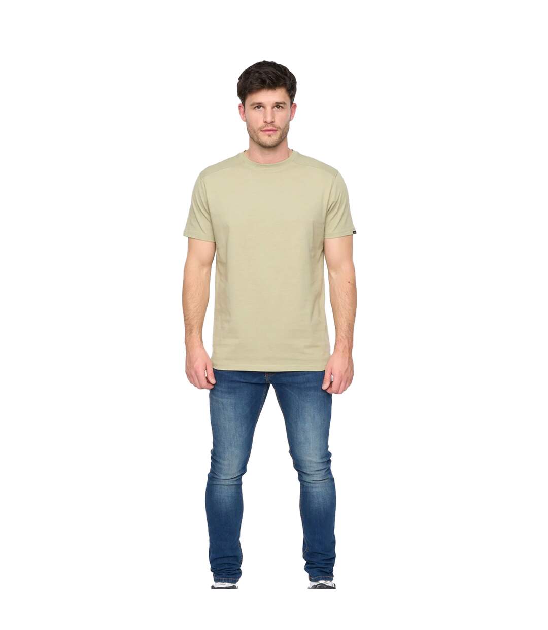 T-shirt Lifemere Homme Vert De Gris Duck And Cover-3