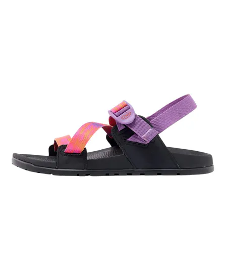 Womens/ladies Lowdown Tie Dye Slides Glow Orange Chaco