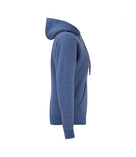 Sweat À Capuche Femme Bleu Roi Chiné Fruit Of The Loom