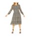 Robe Patineuse Motif/style Imprimé Léopard Femme Marron Noir Yumi-4