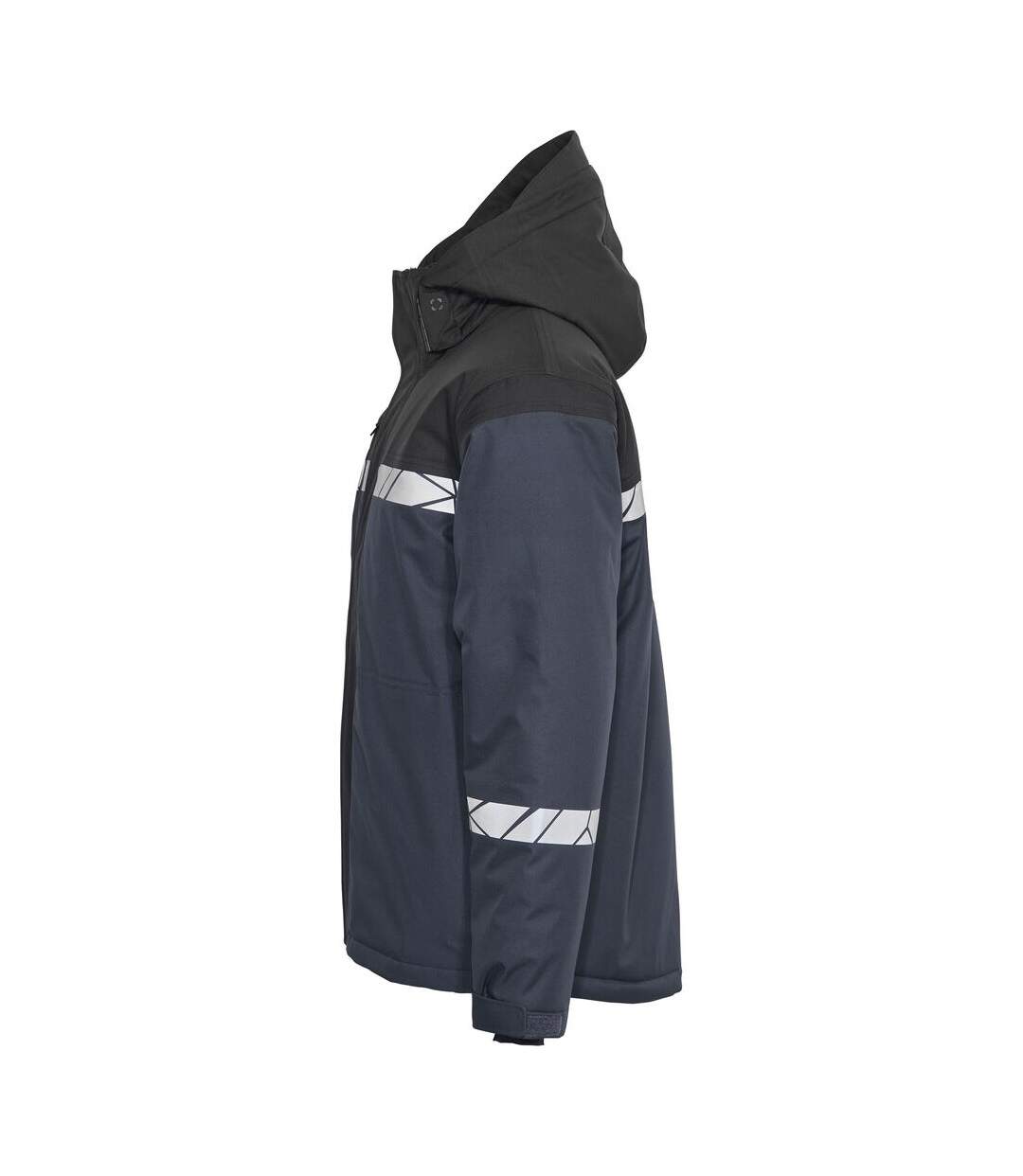 Mens Progression High-vis Padded Soft Shell Jacket Navy Black Projob-4