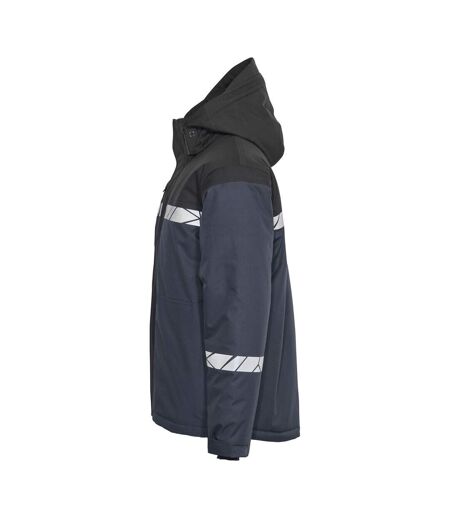 Mens Progression High-vis Padded Soft Shell Jacket Navy Black Projob