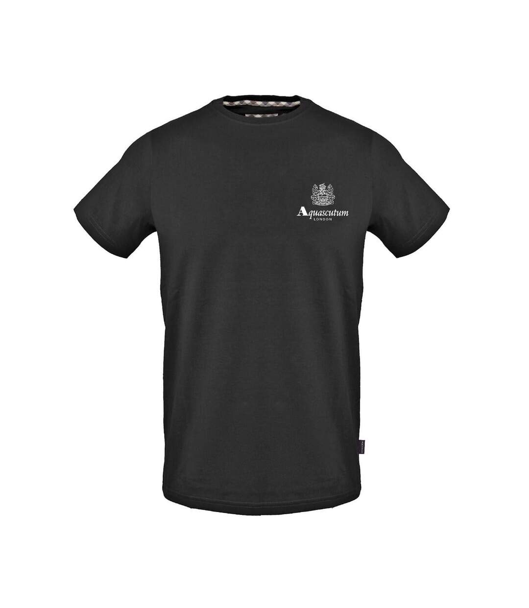 Mens London Emblem Regular T-shirt Black Aquascutum-1