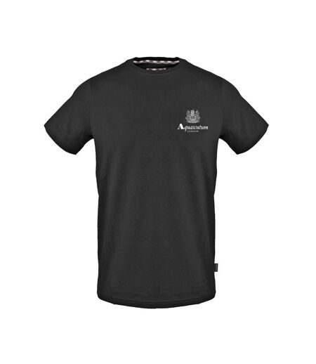 Mens London Emblem Regular T-shirt Black Aquascutum
