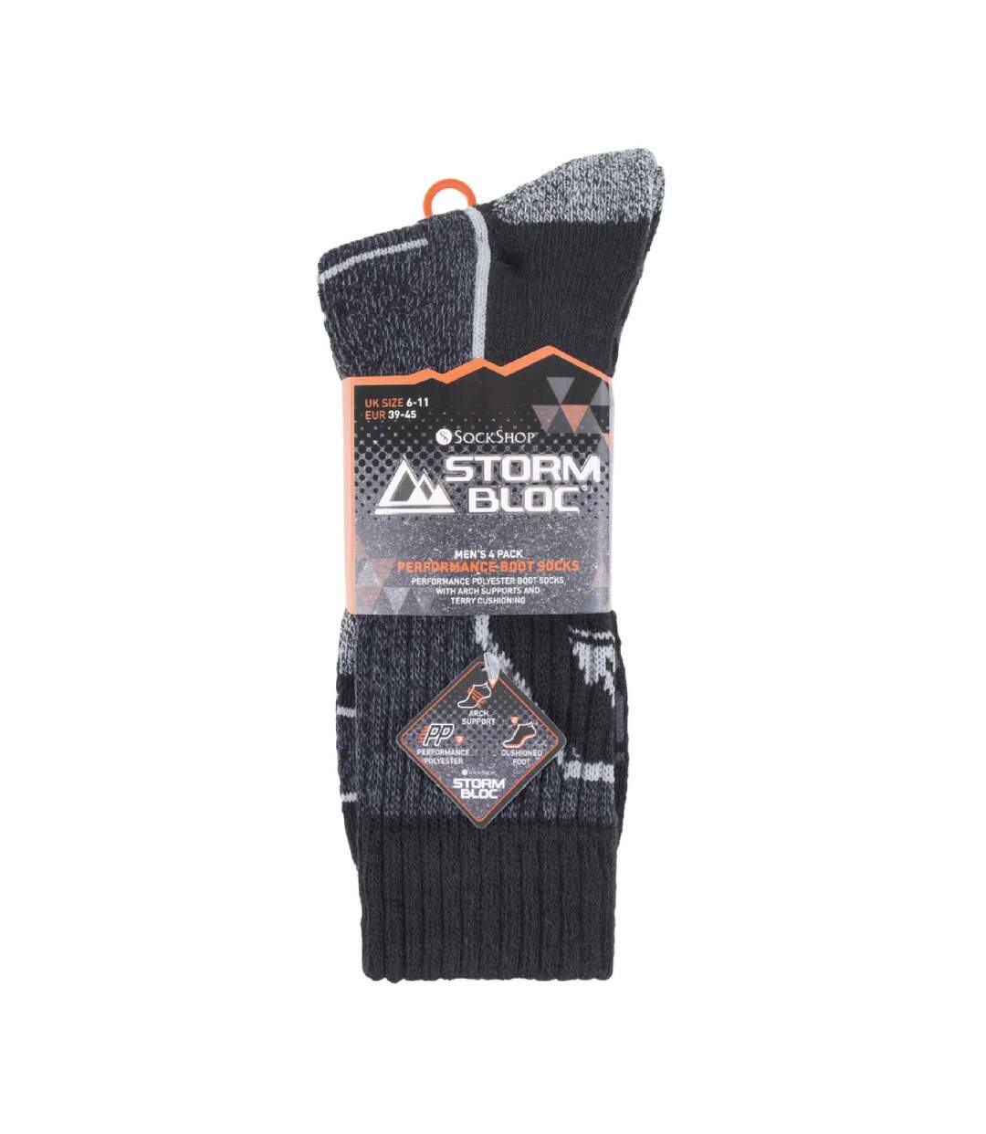 4 Paires Chaussettes de Randonnée Homme Rembourré-2