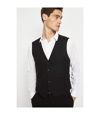 Burton Mens Single-Breasted Plus And Tall Tailored Vest (Black)