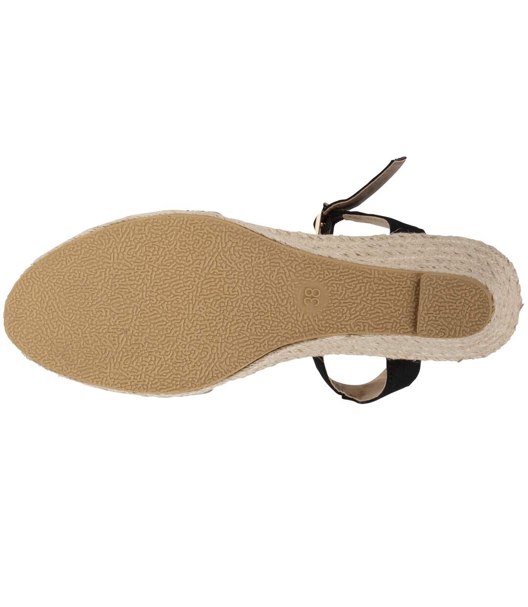 Isotoner Espadrilles femme à talon 6 cm, très confortables et liseré doré