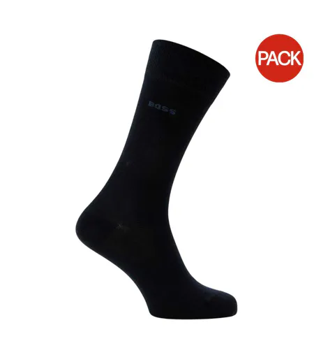 Pack Of 2  Mens Crew Socks  Dark Blue Boss