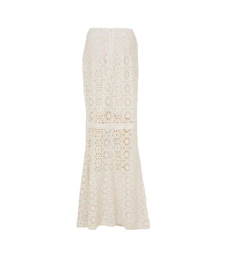 Womens/ladies Crochet Maxi Skirt White AmyLynn