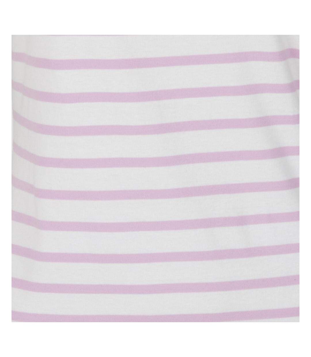 Robe T-shirt Motif/style Rayé Femme Rose Pâle Lazy Jacks-2