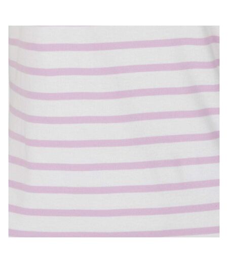 Robe T-shirt Motif/style Rayé Femme Rose Pâle Lazy Jacks