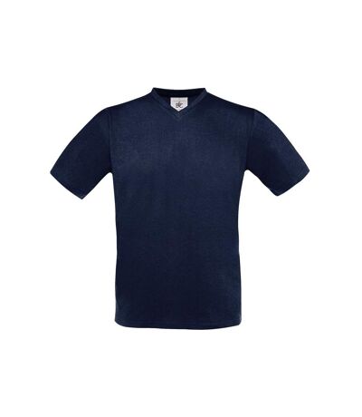 B&C Mens Exact V Neck T-Shirt (Navy) - UTRW9666