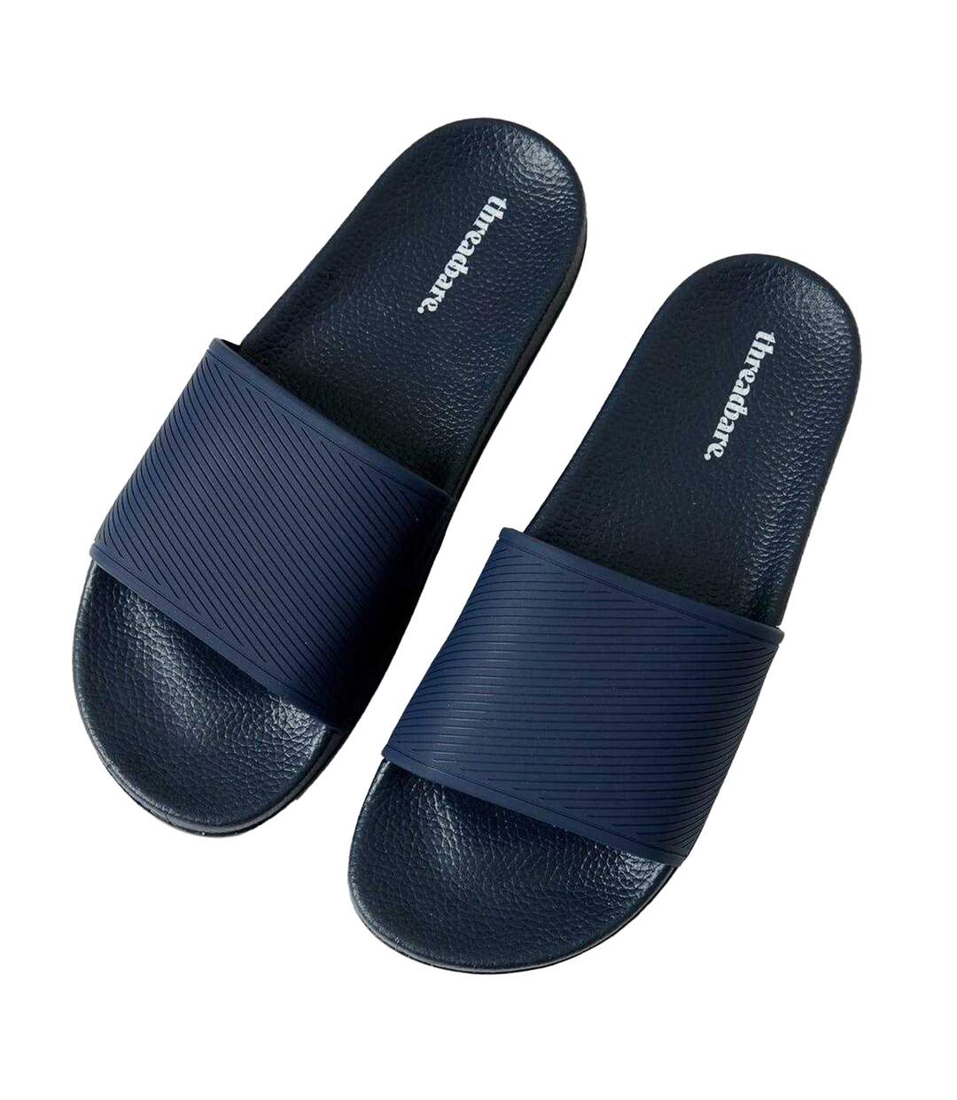 Mens Arlo Slides Navy Threadbare-3