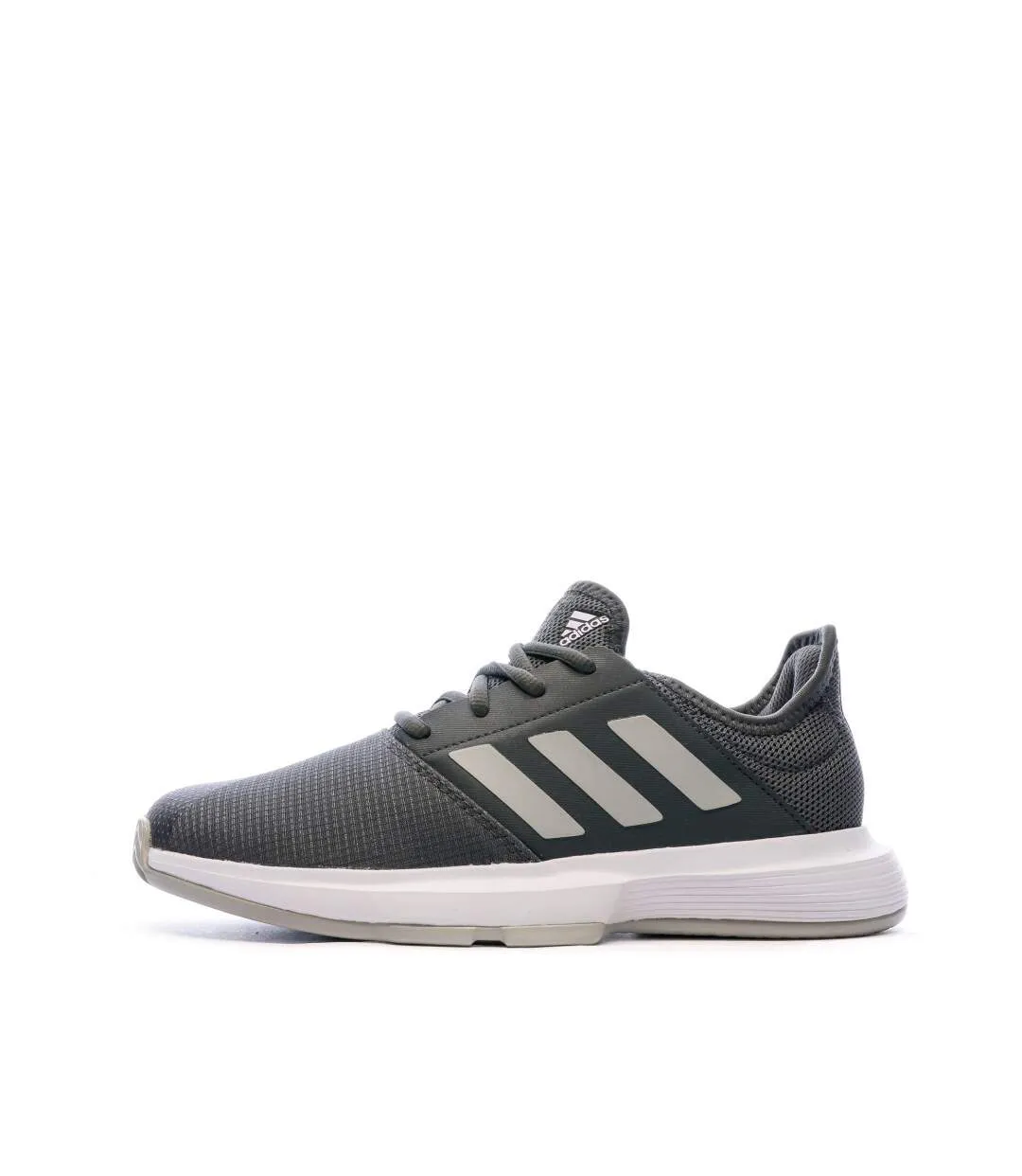 Chaussures de running grise femme adidas gamecourt w-1