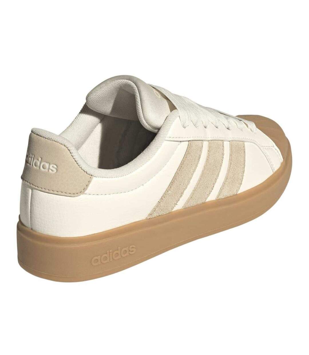 Baskets Motif/style À Rayures Grand Court Femme Beige Clair Adidas-2